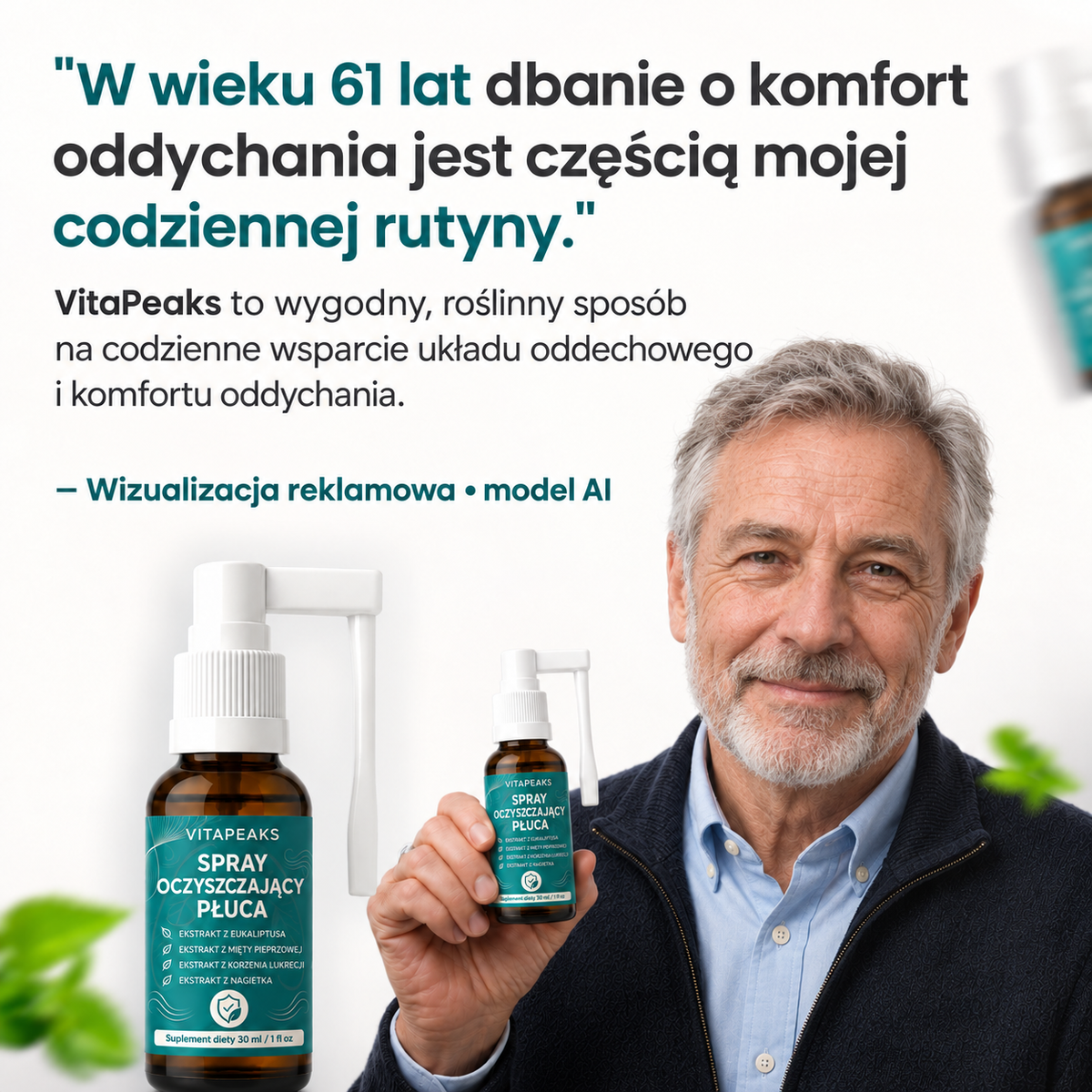 VitaPeaks Spray oczyszczający płuca